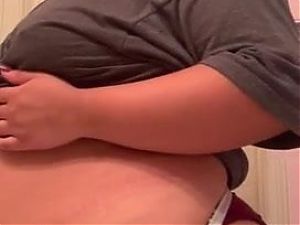 Mexican BBW belly play